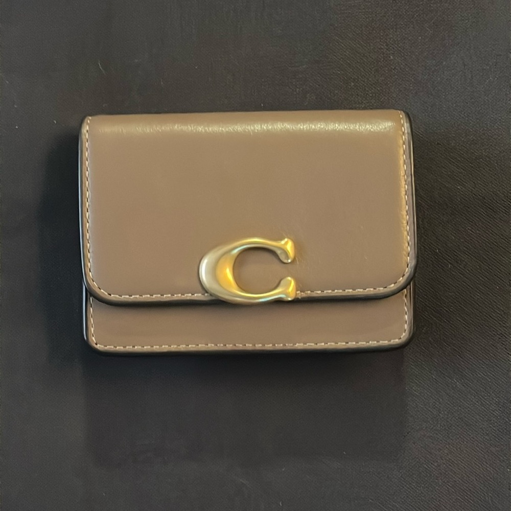 Coach Brown Wallet with Gold Detail